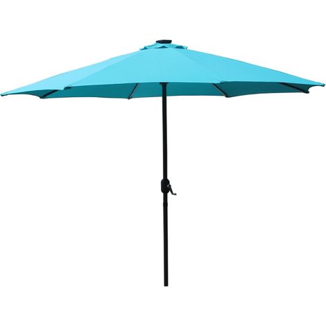 Ombrellone  blu diritto rotondo 2,92 x 2,92 m led MANAROLA
