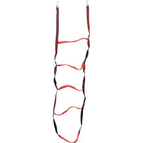 5 marches échelle de corde portable universelle pour bateau avec mousqueton d'escalade rouge pour canot pneumatique kayak (1/5)