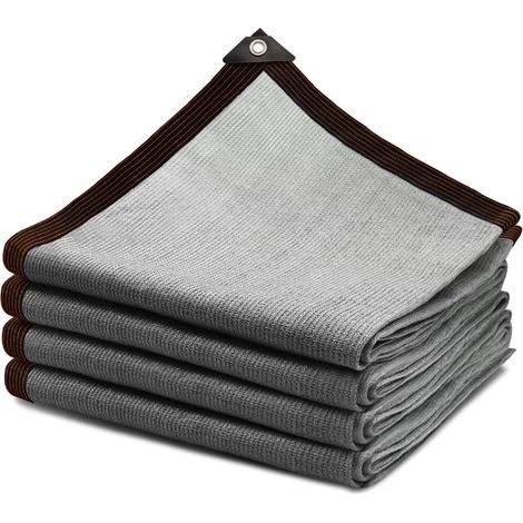 Schattierungsnetz mit Ösen, Sonnensegel für Garten, Sonnenschutz für Gewächshaus, Terrasse, Hühnerstall, Windschutz, wasserdurchlässig, grau, 3 x 6 m (1/5)