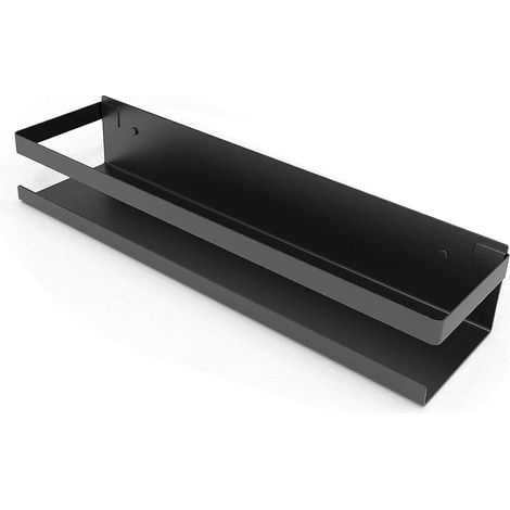 Duschablage, kein Bohren erforderlich, schwarz, Edelstahl, 30 cm (1/4)