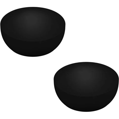 Lavabo double vasque à poser VITRA Outline, rond - noir mat Haut de gamme (1/5)