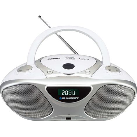 Radiocasete Blaupunkt BB14WH con CD, MP3, USB y reloj.