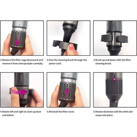 Ortviai Brosse de Nettoyage pour Filtre du Dyson Airwrap HS01 – Nylon Durable, Compatible Modèle Exact (1/4)
