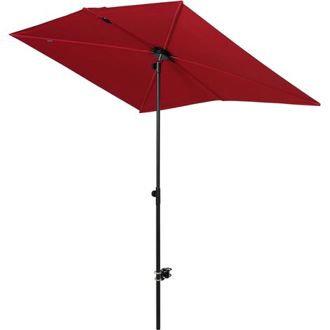 Grand Patio Ombrellone Rettangolare Pieghevole Rosso 183 x 134 cm (1/5)
