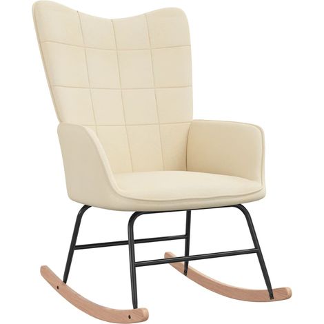 Chaise à bascule Crème Tissu 6 (1/5)