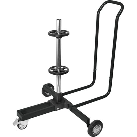Carpoint Soporte móvil para neumáticos con funda Aluminio Negro (1/5)