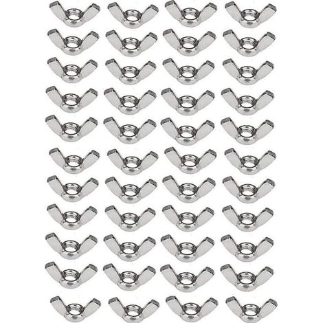 Écrou À Oreilles - Acier Inoxydable 304 - M6 - Pour Fixation Manuelle Sans Outil - Lot De 50 (1/4)