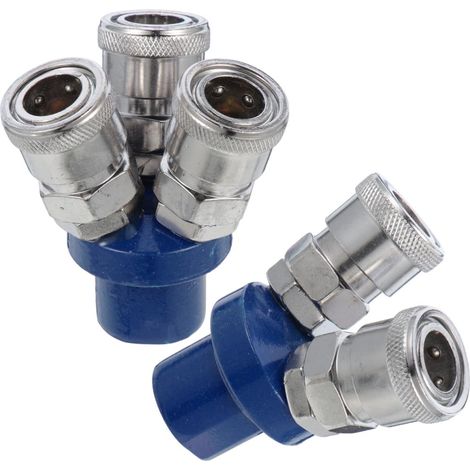 Conectores neumáticos autoblocantes de 2 piezas, tipo C, separadores de mangueras de aire para compresores y cilindros. (1/5)