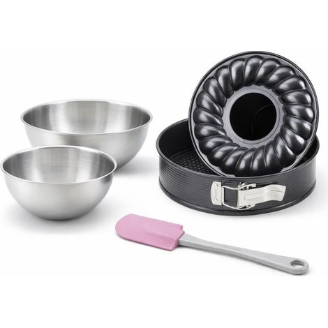 Set de 4 ustensiles de pâtisserie moule à gâteaux bols et spatule Black mettallic Black mettallic Zenker Black mettallic (1/5)