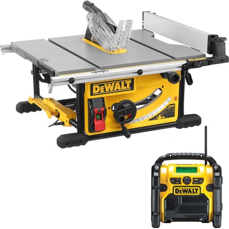 Set da tavolo DeWALT DWE7492 250 mm + radio compatta DCR020 (1/2)