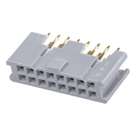 Connecteur femelle pour CI, 16 contacts, 2 rangées, 2.54mm, Traversant, Droit ( Prix pour 1 )