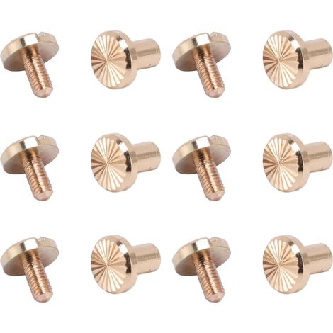 40 tornillos ciegos de aleación de zinc de 8 x 6 mm, remaches de fijación, postes de encuadernación de cuero, pernos y espárragos para artesanía en cuero. (1/4)