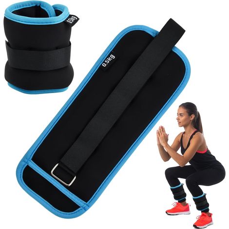 2 Pièces Poids pour Cheville,0,5 kg/0,75 kg Poids Musculation Poignet pour Hommes Femmes,poids de Poignet pour Jogging Exercice Gymnastique (1/5)