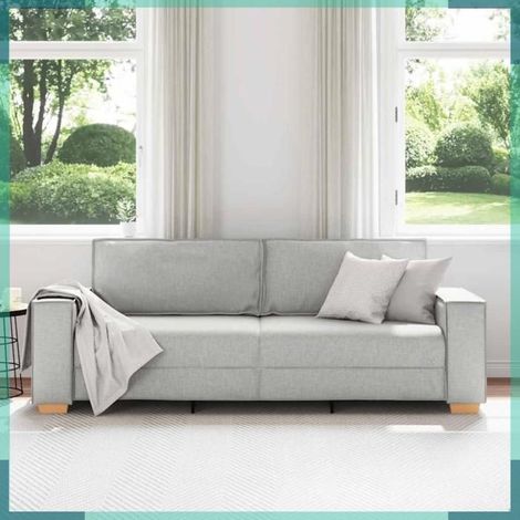 4104998 Canapé 3 places Gris nuage 220x78x84 cm Tissu (1/5)