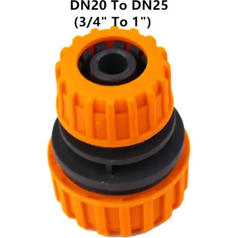 Raccord de tuyau d'arrosage (DN20 à DN25) 1/2' 3/4' 1' pouce, raccord d'arrêt d'eau, raccord de réparation pour tuyau de 12 mm, 19 mm et 25 mm, pour irrigation (1/5)