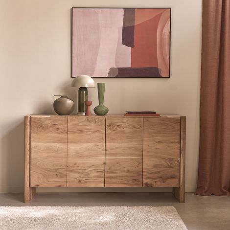 Buffet en acacia massif 150 cm (1/5)