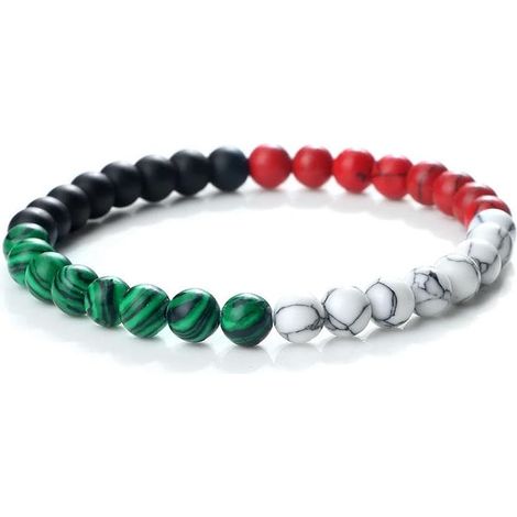Pulsera con la bandera palestina, pulsera palestina de cuentas, pulsera de recuerdo ajustable para hombres y mujeres, pulsera palestina gratis