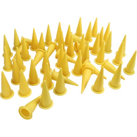 Bec applicateur silicone PE 50 pièces, embout fin réutilisable pour mastic colle, buse de calfeutrage (1/5)