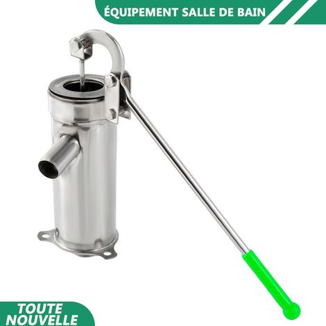 WAOBDLA Pompe à jet d'eau manuelle en acier inoxydable Puis domestique Pompe à aspiration à main Eau souterraine pour jardin à la maison (1/5)