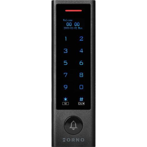Serratura a codice touch con lettore di carte di prossimità e portachiavi, schermo OLED, Wi-Fi, IP68, 1 relè 3A