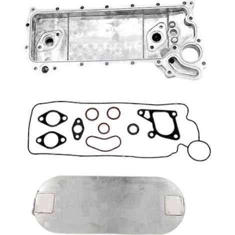 Ensemble de radiateur d'huile avec couvercle et joint pour ISUZU NRR NPR NQR NPR-HD 4HK1 5.2 2002-10 8973341002, 8973341001, 8973341000 (1/5)