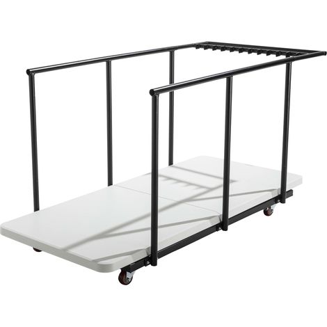 18 tables pliantes 180 cm et chariot de transport (1/5)