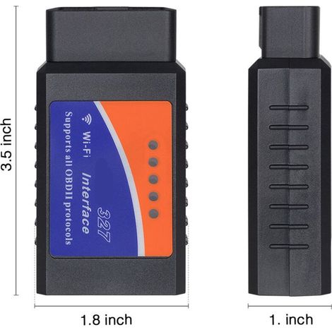 OBDII ELM327 WiFi-Scanner – Diagnosegerät für iOS und Android – Liest und löscht Fehlercodes – Kompatibel mit mehreren Protokollen (1/5)