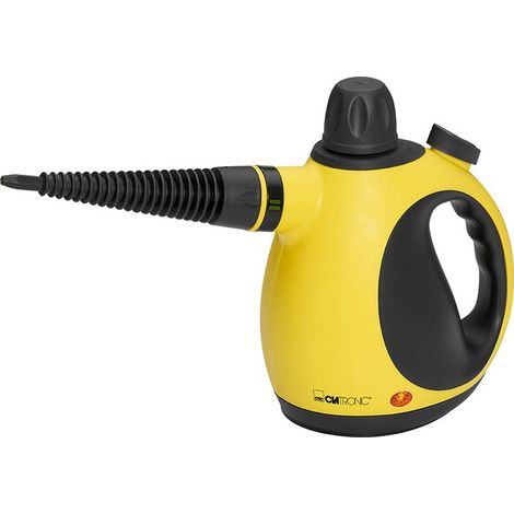 Clatronic DR 3653 nettoyeur vapeur noir et jaune compact