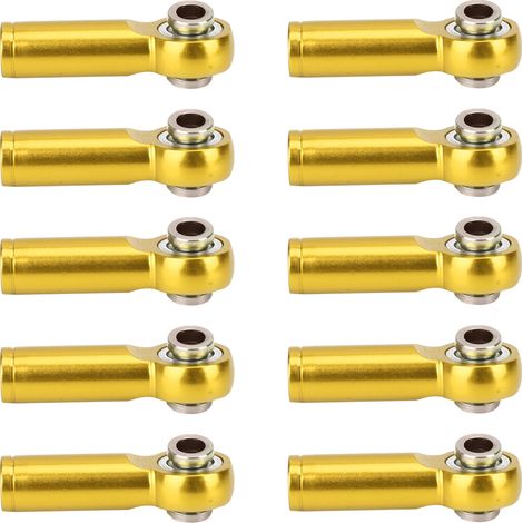 10 Pièces Liaison Tige Filetée M4 Positif Négatif Aluminium Pour Voiture RC 1/10 Modèle Or (1/5)