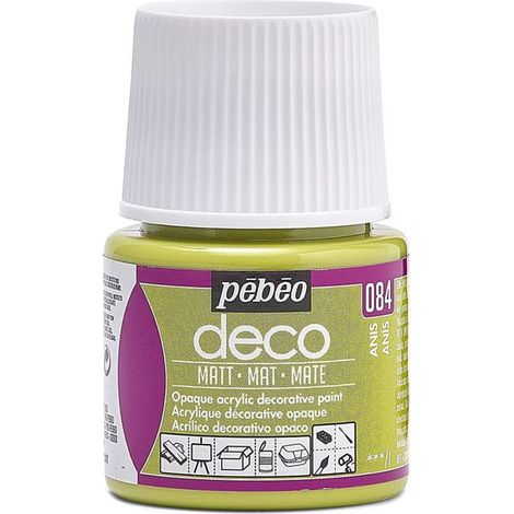 Peinture acrylique - Pébéo - P.BO Déco - Anis mat - 45ml - Finition mate