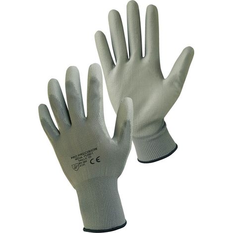Paire de gants de protection pro précision en polyester enduit de polyuréthane - Taille 10 - XL - Gris - Linxor
