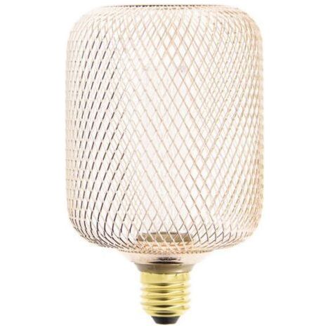 Ampoule Déco Cage Cylindre Cuivre, culot E27, Hologramme, Blanc chaud (1/5)