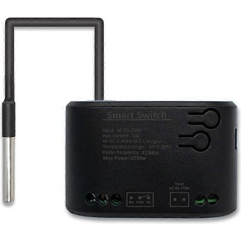 Interrupteur de température intelligent Tuya Wifi 10 A 85-250 V avec sonde thermostatique pour aquarium, entrepôt et serre (1/5)