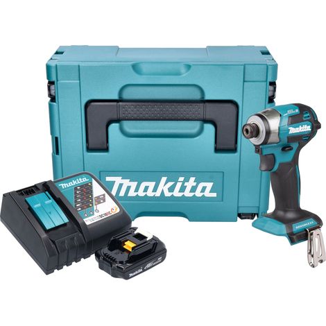 Llave de impacto sin cable Makita DTD 173 RY1J 18 V 180 Nm 1/4" sin escobillas + 1x batería recargable 1,5 Ah + cargador + Makpac
