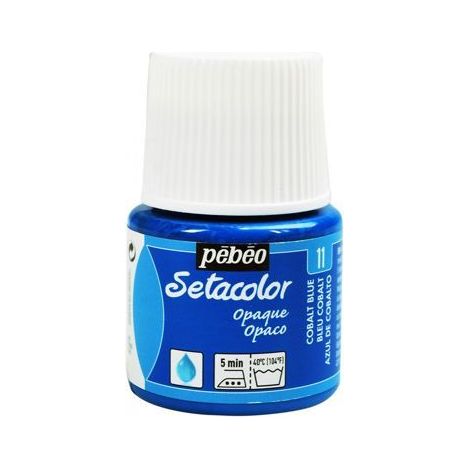 Peinture textile - Pébéo - Setacolor opaque - Bleu cobalt N°11 - 45ml - Mixte (1/5)