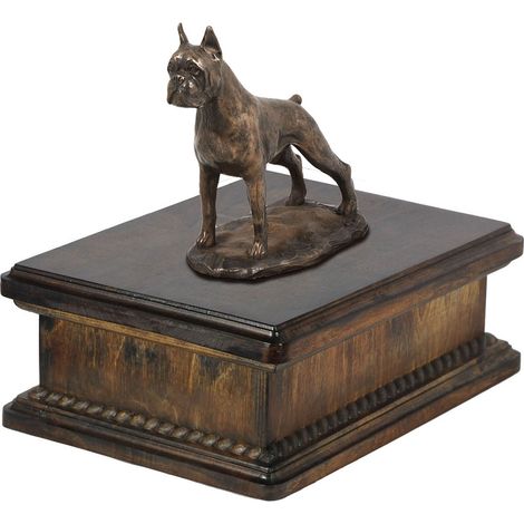 Boxer, Boxer I - urna per ceneri di cane, urna classica con statuetta, urna elegante con cane di Art-Dog (1/5)