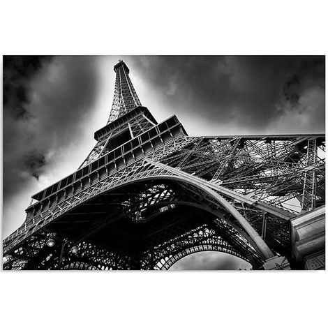 Tableau bois tour eiffel - 50 x 40 cm (1/4)