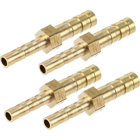 Barbed Straight Brass Pipe Fitting 6mm-4mm, 4Pcs (1/5)