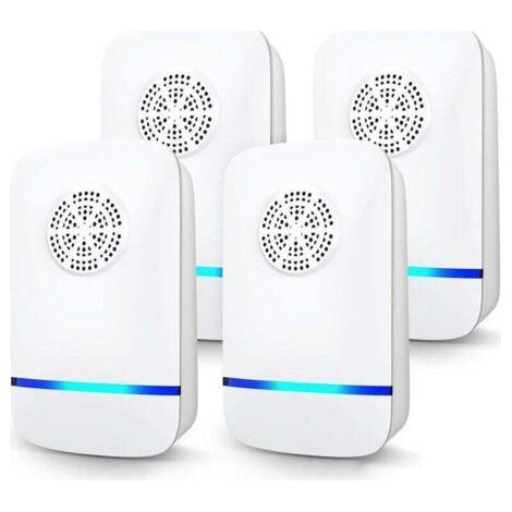 BUNTHAUS PA Répulsif Ultrasons 4 Pack Anti Souris Moustiques Cafards Araignées Électrique Portable Prise Intérieur (1/4)