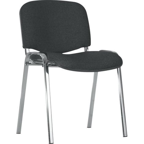Chaise visiteur ISO chrome / bordeaux (1/3)