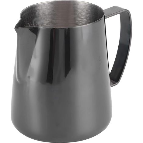 400ml Milk Frother Pitcher, 304 Stainless Steel Latte Art Pitcher, 7.8oz Milk Frother Cups with Nozzle-Type Water Outlet Design, Ideal for Home Coffee (1/5)