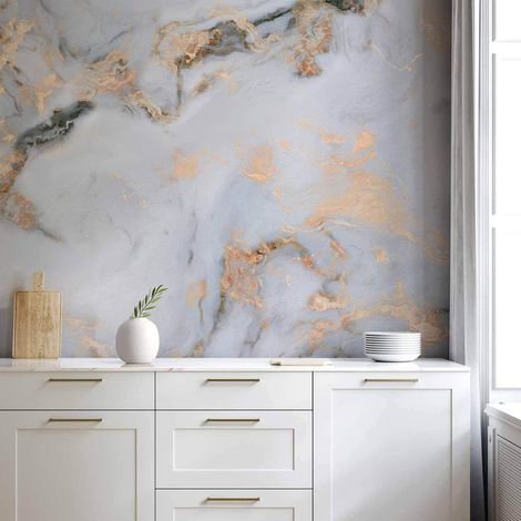 Tapete artgeist Marmor gold 450 x 315 cm Vliesstoff