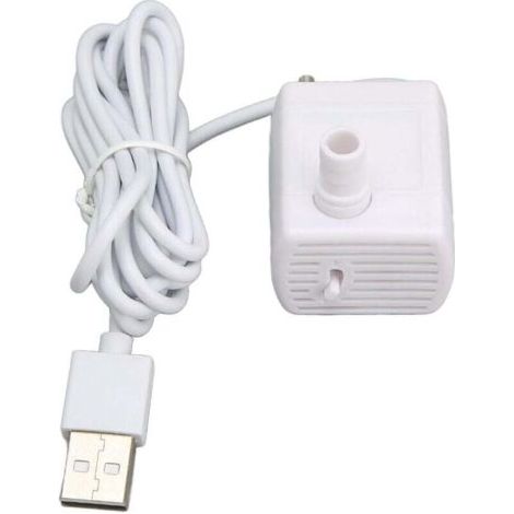 Petite pompe à eau 5V, pompe de fontaine USB, pompe de fontaine silencieuse pour animaux de compagnie, blanche