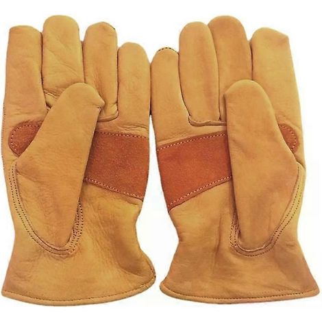 Gants de soudage d'extérieur pour jardin - Cuir véritable, Taille XL - (1/2)