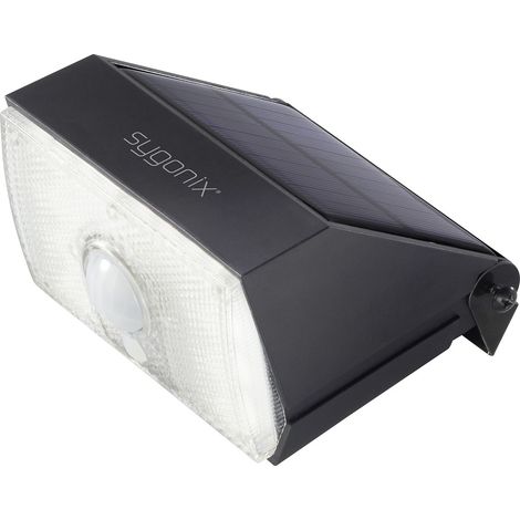 Sygonix  SY-4673536 Solar-Außenwandleuchte mit Bewegungsmelder  LED LED fest eingebaut 10 W Schwarz (1/5)