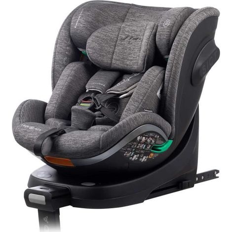 Autokindersitz - BABYAUTO - SCUDDA GREY DOBBY - Von der Geburt bis 12 Jahre - 0-36 kg - I-Size - ISOFIX - 360° drehbar - ECE R129