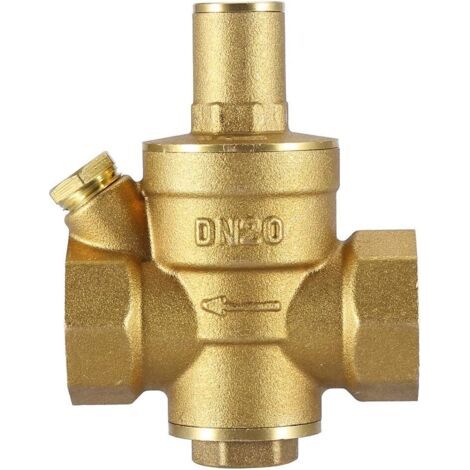 Soupape de réduction de pression d'eau, soupape de réduction de pression d'eau en laiton, vanne de régulation de pression d'eau filetée réglable H569 (1/4)