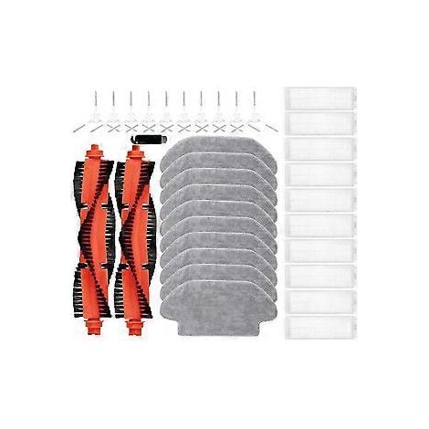 Pièces de rechange pour aspirateur robot laveur Xiaomi Mijia 3C / B106CN : brosse principale, brosse latérale, filtre HEPA, lingettes de nettoyage.