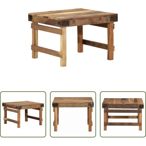 Bois recyclé - Table basse Marron 60 x 55 x 40 cm Bois Recyclé Solide (1/5)