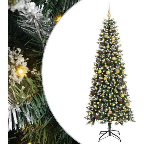 Künstlicher Weihnachtsbaum mit 300 LEDs mit Ständer Grün 240 cm vidaXL (1/5)